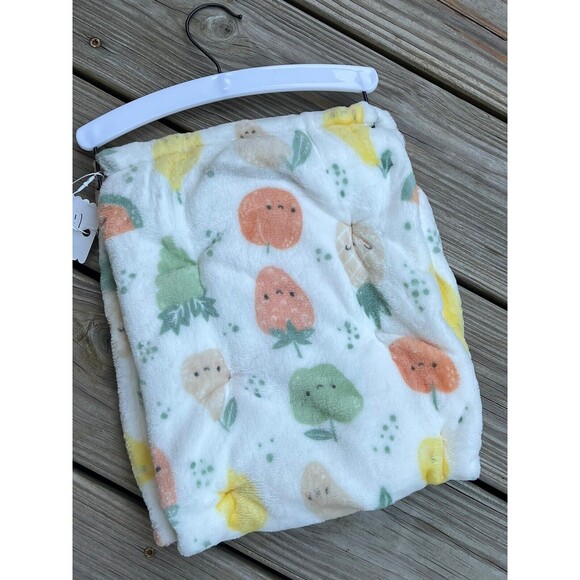 Baby Blanket Fruit Apple Strawberry Pear Watermelon Unisex Infant Little Honey - Picture 2 of 4